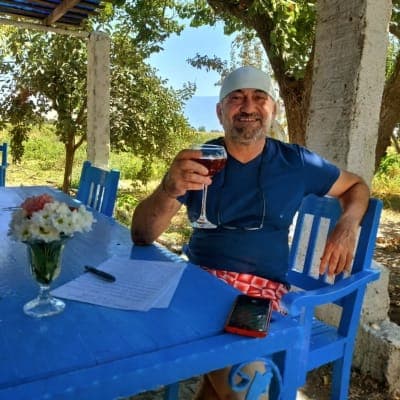 Farm volunteer in Manisa, Aegean region of Türkiye.